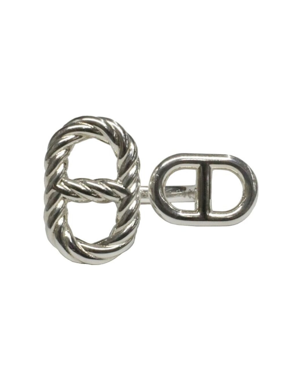 Hermes Chaine D'ancre Alea Torsade Silver Ring